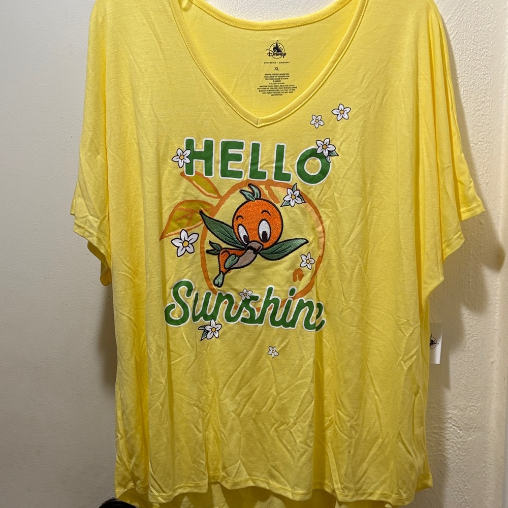 Disney Yellow 'Hello Sunshine' Short Sleeve Tee
